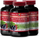 Amplifiez votre étamine naturelle - RESVERATROL SUPREME COMPLEX - Extrait de resvératrol avec Goji Berry, Acai, Noni, Pomégranate, Mangosteen, Superfruit Blend, Antioxydant, Immmune Support, 3 bouchons Bot 180