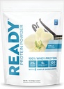 Ready® Protein Powder – 25g Whey Protein, 120 Kalorien, 0g hinzugefügter Zucker – 7 einfache Zutaten – keine künstlichen Additive – Glutenfrei, sauber & natürlich – Vanille (1 Pound Bag)