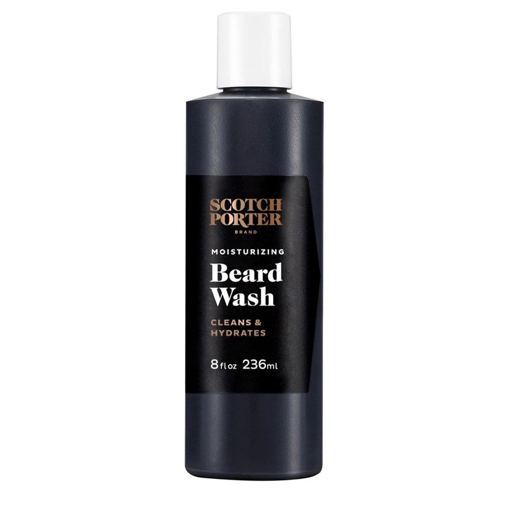 Scotch Porter Moisturizing Beard Wash – Cleanse, Refresh, Hydrate & Soften Coarse, Trockene Gesichtshaar während Schutz der Haut für einen Fuller/Healthier-Looking Beard – Original Scent, 8 oz. Flaschen