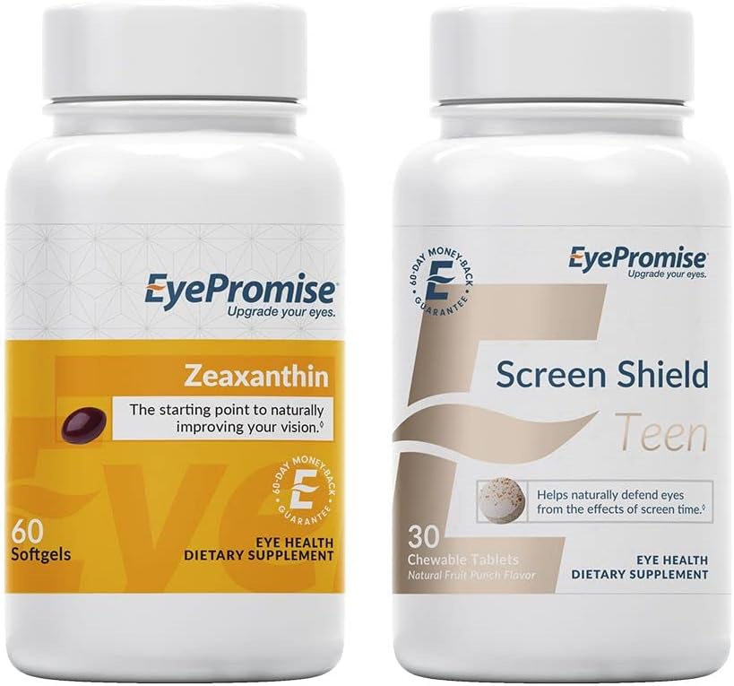 EyePromise Zeaxanthin Vitamine oculaire et bouclier d'écran Adolescents Vitamine oculaire à croquer