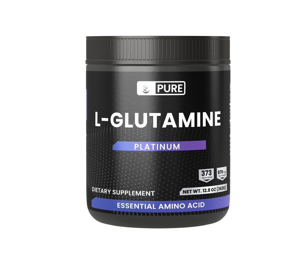 Ingrédients originaux purs Poudre de L-glutamine, (12 oz), Acide amino naturel, sans saveur, toujours pur