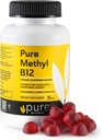 Methyl B12 Vitamin Gummi - Vegan Vitamin B12 Methylcobalamin Gummis für Erwachsene & Kinder - Kaubare B-12 Mumie für Energie & Nerve Funktion – Glutenfrei, Dairy-frei, Kosher-60 Gummis 1500 mcg