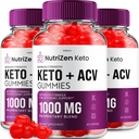 (3 Pack) NutriZen Keto ACV Gummies - Fortgeschrittene Formel Nutri Zen Keto Plus ACV Gummies Apfelessig Keto Nutrizen ACV Gummies Nahrungsergänzungsmittel Bewertungen Männer Frauen (180 Gummi)