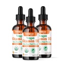 LIQUIDHEALTH Vitamine D3 4000 UI, USDA Vitamine D biologique gouttes liquides pour adultes et enfants, Vitamine D végétalienne pour le système immunitaire support, santé des os, soutien de l'humeur, peau saine - Fabriqué aux États-Unis (3 Pack)