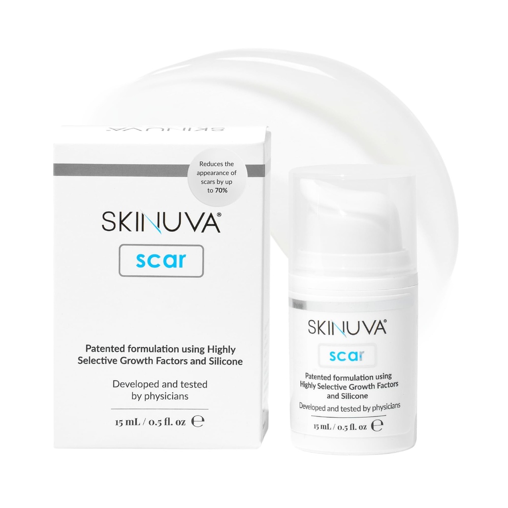 Skinuva® Next Generation Scar Cream - Erweiterte Narbencreme mit Wachstumsfaktoren (0,5 oz)