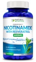 Générique Vitamine naturelle Nicotinamide avec Resvératrol 600mg (Vitamine B-3) 120 Capsules de Veggie Sans gluten et non-OGM