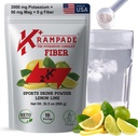Krampade Fiber Supplement Elektrolyte Pulver - 9g Prebiotic Fiber + 2000mg Kalium Supplement + Magnesium | Cramp Relief | Hydration Packets| Verdauungsunterstützung