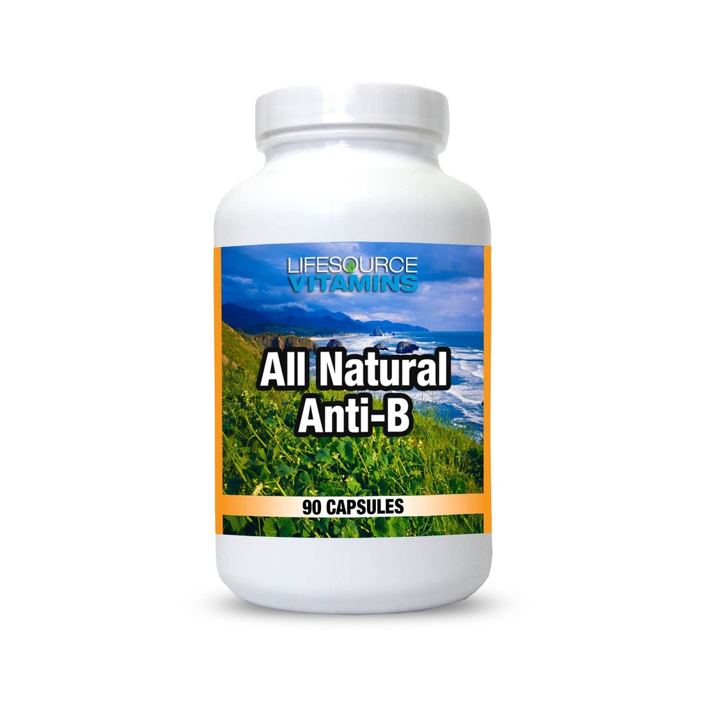 LifeSource Vitamine Alle natürlichen Anti-B für Immununterstützung, 14 Alle natürlichen Zutaten mit Echinacea & Knoblauch Extrakt, 90 Immunabwehrkapseln.