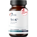 Designs für Gesundheit TRI-K - Drei Formen von Vitamin K + GG, hohe Potenzergänzung - 2000mcg Vitamin K1, 500mcg K2 MK-4 - Nicht-GMO + Glutenfrei (60 Softgels)