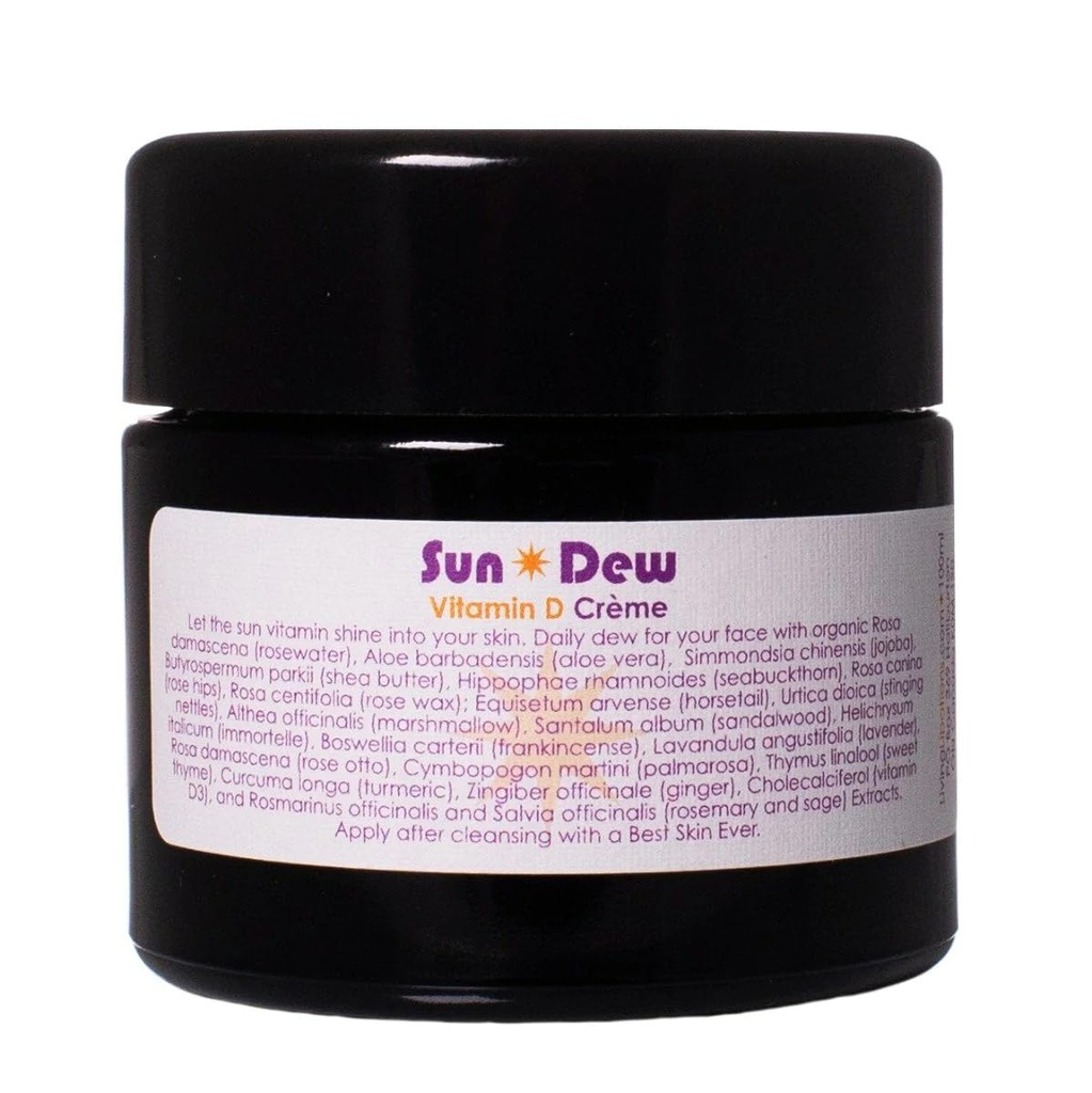 LIVING LIBATIONS - Organische Sonne Dew Transdermal Vitamin D Crème | Natürlich, Wildcrafted, Vegan Clean Beauty (3.38 oz | 100 ml)