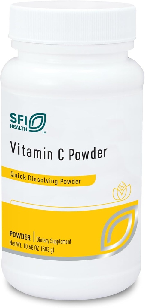 Klaire Labs Vitamin C Pulver - Pure 1000 Milligramme L-Ascorbinsäure, unterstützt Immunsystem & Collagen Produktion (250 Servierungen, 250 Gramm)