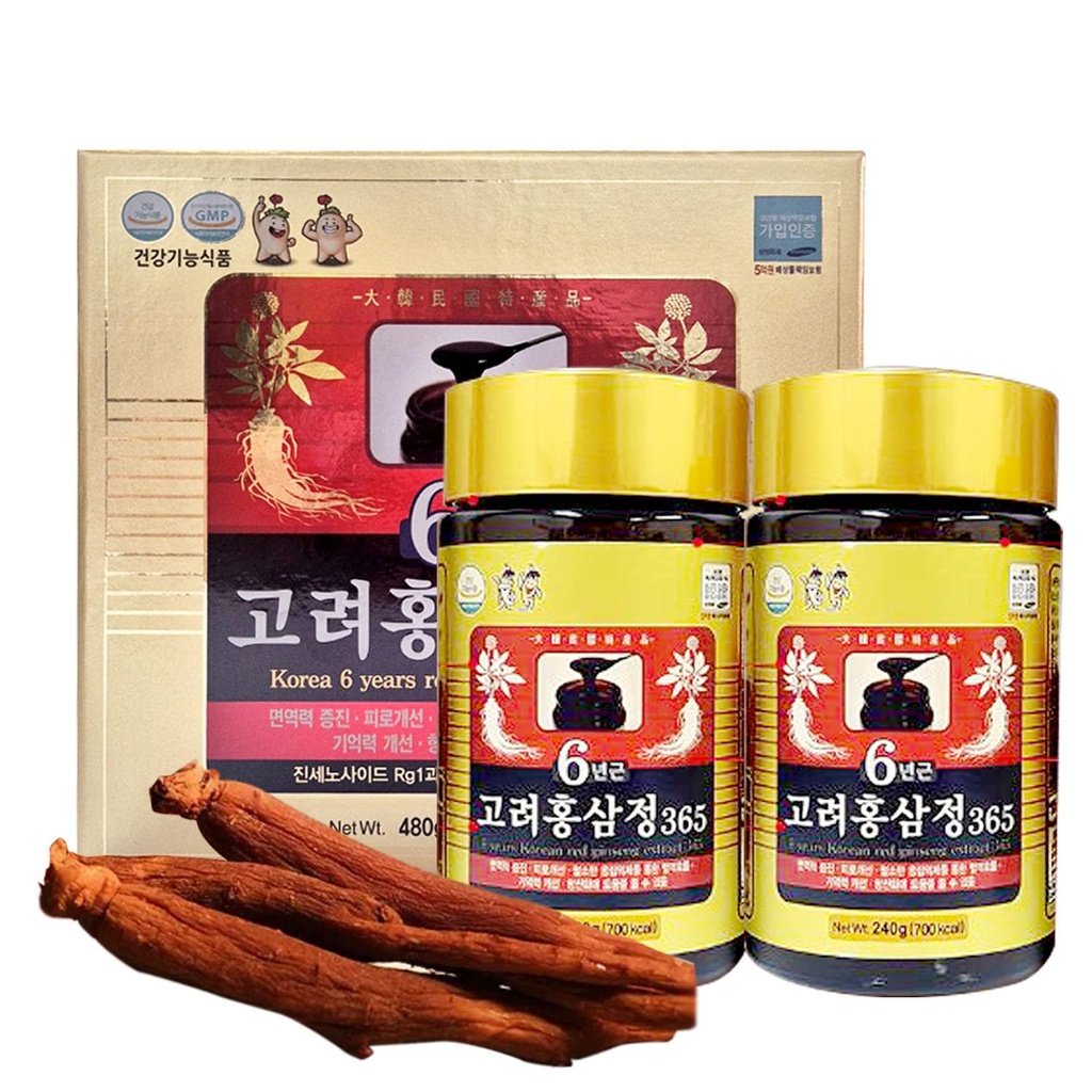 HongSamJeong, Coréen 6 ans Root Red Ginseng Gold Extract, Saponin, Panax, 8.5 Ounce (paquet de 2)