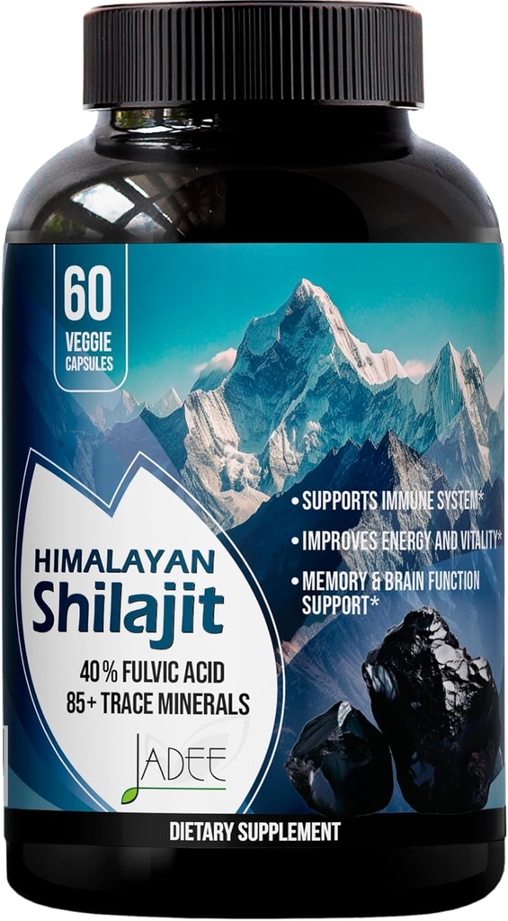 5000mg Himalayan Shilajit Kapseln für Herren & Frauen - 40% Fulvic Acid + 85+ Trace Minerals