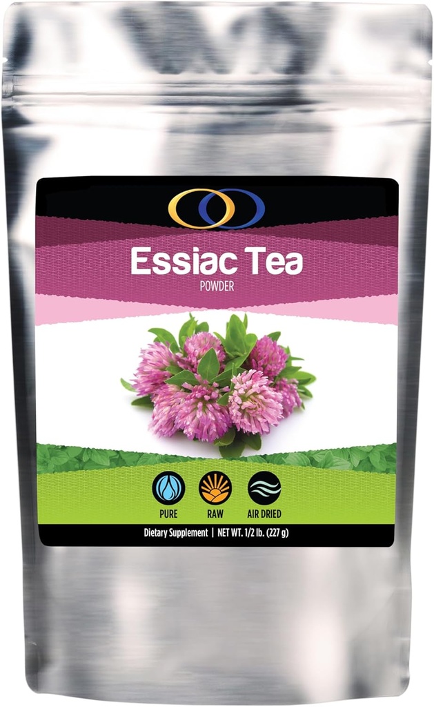 Optimally Organic ESSIAC Tea 8 Kräuterpulver - USA & EU Bioally Grown Finely Ground Herbs! - Rene Caisse's Prized Recipe with Sheep Sorrel Roots!