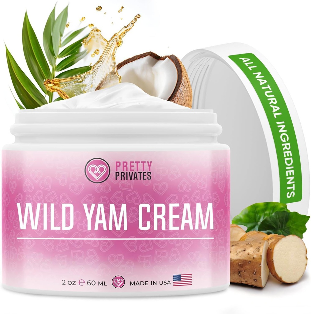 Bio Wild Yam Cream für Hormon Balance - Natürliche Wildwurzel für Hormonunterstützung - Comfort Mood Schlaf Menstruationsunterstützung für Frauen mit Wild Yamöl