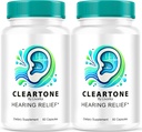 (2 Pack) Capsules Cleartone, Pills d'oreille Cleartone, Pills de tonalité Cleart pour l'ouïe, Capsules officielles Cleartone Formule avancée, Pills Cleartone Avis, Tonalité Clear pour la santé globale de l'oreille, 120, 2 mois