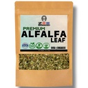 ZeeHERBS Organic Alfalfa Leaf 4 oz. (113g) Pack, USDA certifié biologique Alfalfa Leaf Loose Leaf Tea, de qualité supérieure Medicago Sativa Herb, coupé et tamisé, feuilles de thé Alfalfa