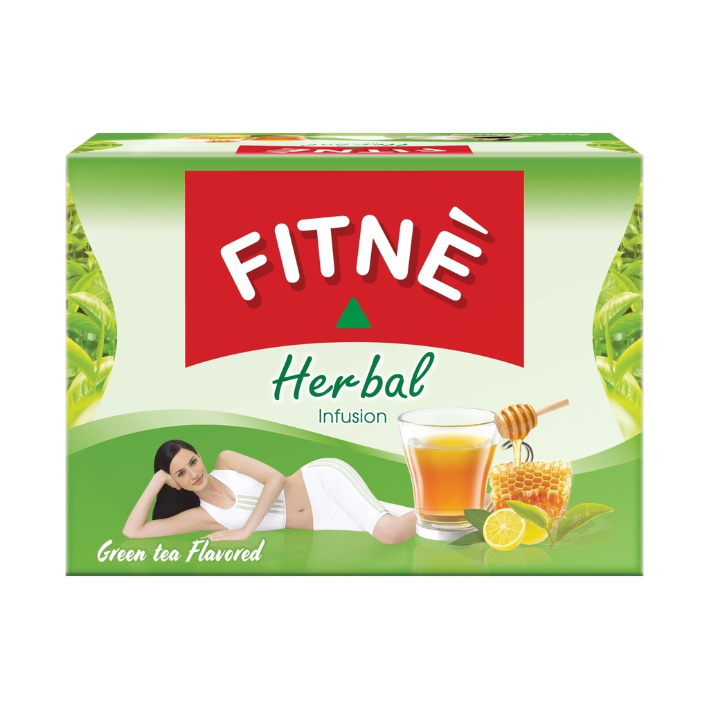 FITNE Grüner Tee Kräuter Honig Zitronen mit Garcinia Senna Infusion Gentle Detox reinigen High Antioxidant Keine Kalorien Stevia Süßungsmittel, 15 Teebeutel