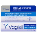 Vagisil Regular Strength Anti-Itch Feminine Cream für Frauen, Gynäkologe Getestet, Allergiker, Fast-Actioning und Langlebige Itch Relief, Vaginal Moisturizer Soothes and Cools, 1 Unze (Pack von 1)