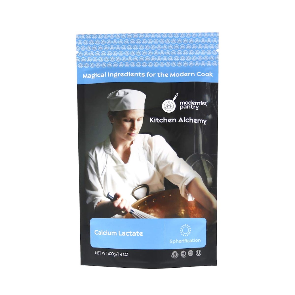 Reines Calcium Lactate ⊘ Non-GMO Vegan OU Kosher Zertifiziert - 400g/14oz