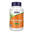 JETZT Nahrungsergänzungsmittel, Pau D'Arco (Tabebuia heptaphylla) 500 mg, Kräuterunterstützung, 100 Veg Kapseln