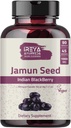Semence de Jamun 1000mg (90 Capsules) - Herbe ayurvédique de BlackBerry indien (Eugenia Jambolana), approvisionnement de 45 jours