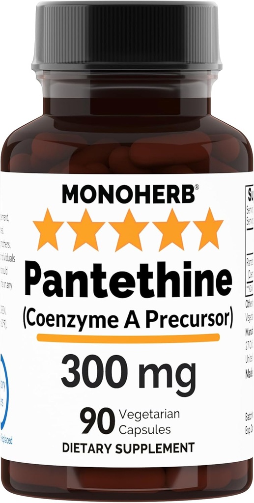 MONOHERB Pantethine 300 mg pro Kapsel - 90 Vegetarische Kapseln