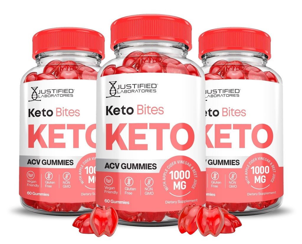 Laboratoires justifiés (3 Pack Keto Bites Keto ACV Gummies Advanced Formula 1000MG Keto Formulé avec Pomegranate Beet Juice Powder B12 Vegan Non OGM 180 Gummys