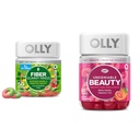 Anneaux en fibre OLLY Fibre Gummy, 5g Fibre prébiotique, FOS (Fructo-oligosaccharides), Soutien digestif et Gummy beauté indédiable, pour cheveux, peau, ongles, biotine, vitamine C, kératine, supplément à croquer