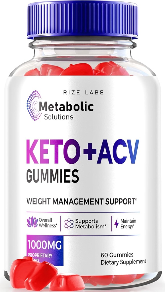 rize labs Metabolic Solutions Keto+ACV Gummis for Advanced Weight Loss, Apple Cider Vinegar, Offizielle Bewertungen (60 Gummis)