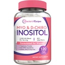 Recettes de docteur Inositol Supplément, Myo-Inositol et D-Chiro Inositol Capsules 2050mg par portion, Idéal 40:1 Mélange, Hormone Balance pour les femmes, Ovarian Function & Fertility Support, 120 Caps végétaliens