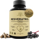 Resveratrol-Ergänzung mit Quercetin & Grape Seed – 850mg Kräutermischung, Hochpotenz-Polyphenole & Antioxidantien für allgemeine Wellness, 60 Vegan-Kapseln