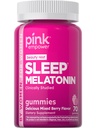 PINK Melatonin Gummies 10mg | Max Potency | Mischbeeren Flavor | Vegan, Non-GMO & Gluten Kostenlose Ergänzung