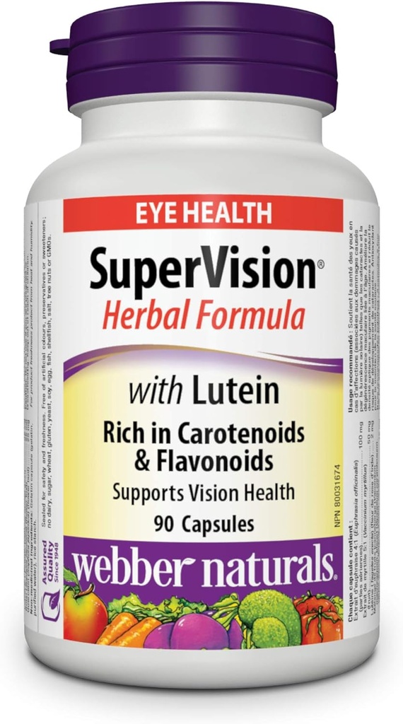 Webber Surveillance naturelle avec lutéine, 90 capsules