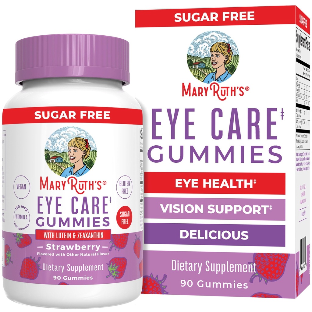 MaryRuth Organics Eye Care Gummies | Augengesundheit Vitamine für Erwachsene und Kinder | Lutein und Zeaxanthin Ergänzungen | für Augen | Vegan | Non-GMO | Glutenfrei | 90 Count