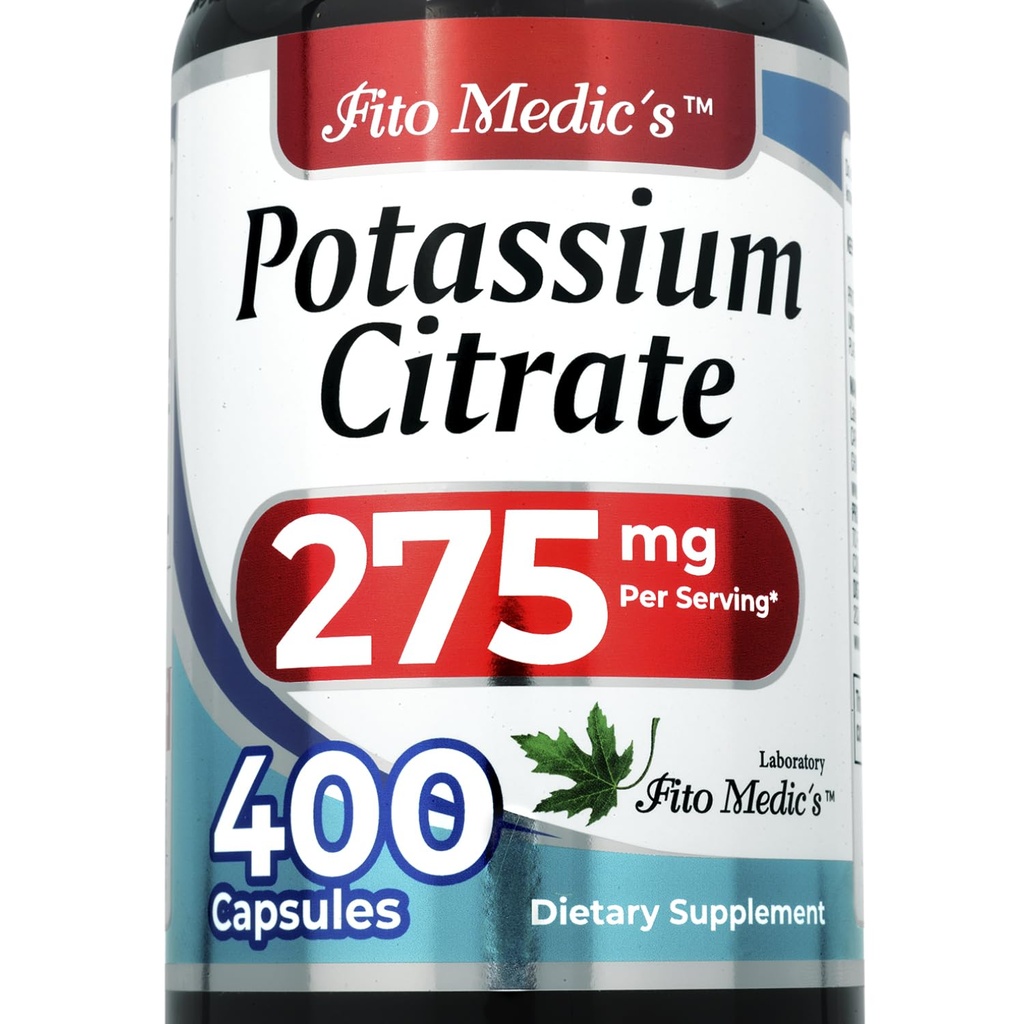 Lab | Kalium Citrat |400 Kapseln |275 mg. Kaliumergänzung | Kalium | Konzentrat Extrakt | Kalium Pillen | Ultra hohe Absorption.