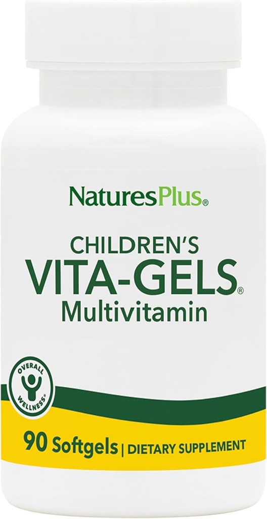 NaturesPlus Kinder Vita-Gels Multivitamin, Natürliche Orange Flavor - 90 Softgels, Packung 2 - Glutenfrei - 180 Gesamt Servierungen