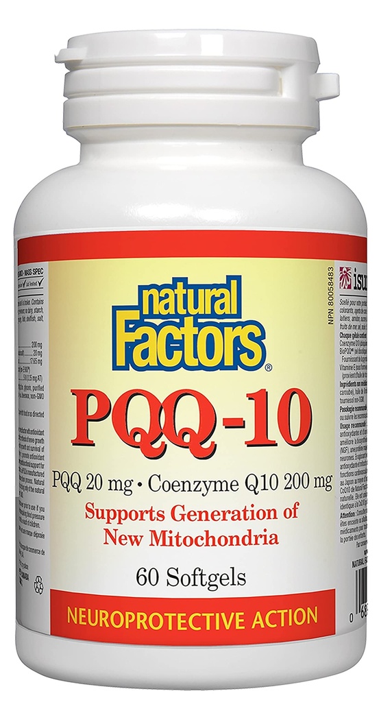 Natürliche Faktoren, PQQ-10, unterstützt Energie und gesundes Altern, Nahrungsergänzungsmittel, 30 Softgele (30 Portionen)