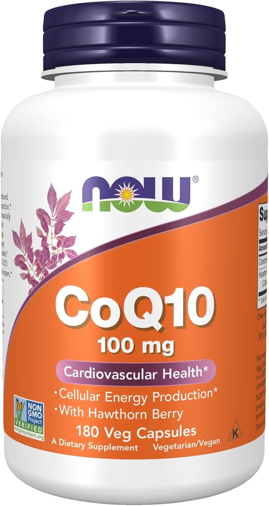 CoQ10 avec Hawthorn Berry Vegetarian, 100 mg, par Now Foods