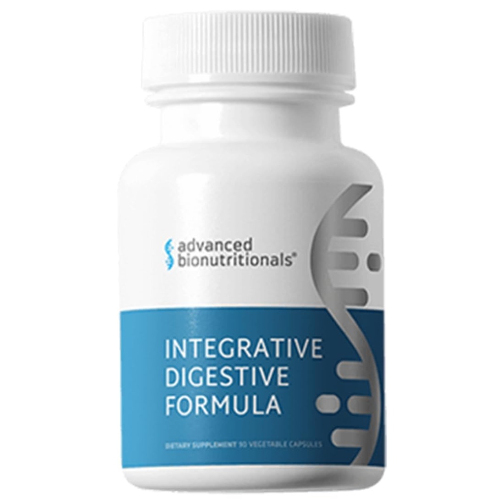 Bionutritionnels avancés – Formule digestive intégrative, soutien digestive saine avec racine gingembre, soulagement digestif naturel pour brûlures d'estomac, ballonnement, constipation, diarrhée, non OGM (60 comprimés)