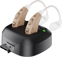 Digital Hearing Amplifier - Wiederaufladbare Hinter dem Ohr Persönliches Hörgeräte-Verstärker-Paar, BTE Digital Hörverstärker mit USB Lade Dock von MEDca