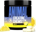 Animal Creatine Chews Tablets - Verbesserte Kreatin-Monohydrat mit AstraGin zur Verbesserung der Absorption, Meersalz für hinzugefügte Pumpen, leckere und bequeme Chewable Tabletten - Zitroneneis