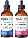 Wild & Bio Alkohol Detox Tincture 4 fl oz & Liver Cleanse Tincture 4 fl oz