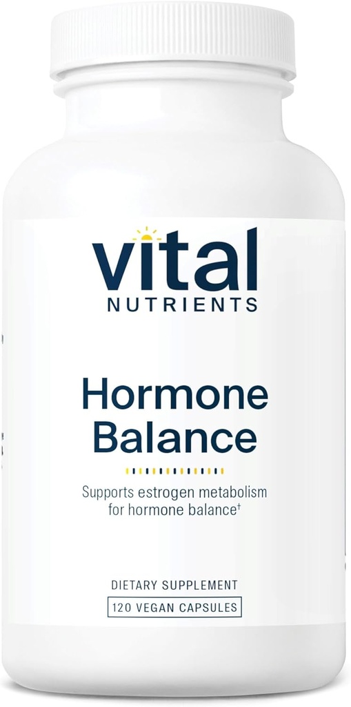 Vital Nutrients Hormone Balance.com Supplément DIM végétalien avec Lin Lignans pour promouvoir un soutien hormonal sain.