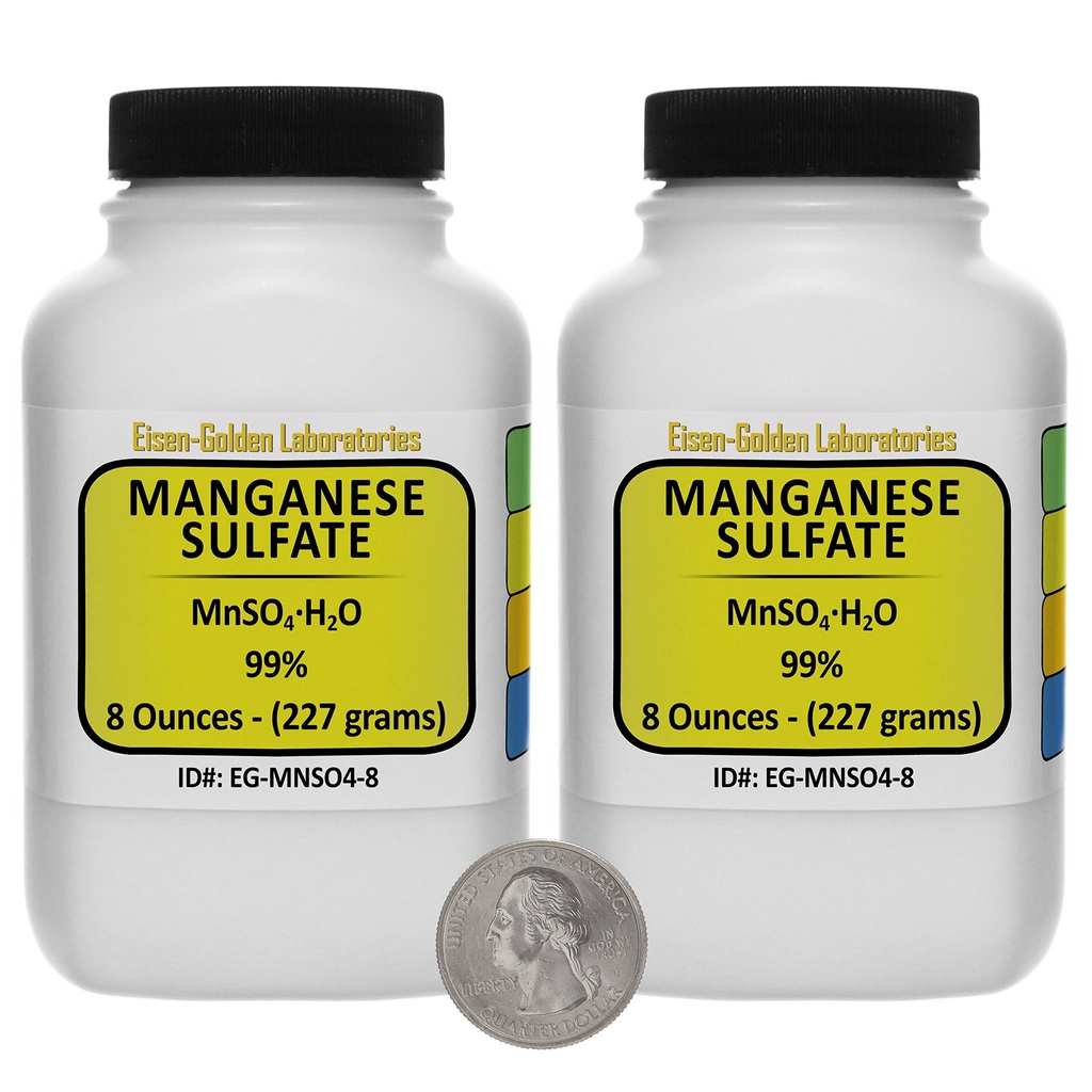 Mangansulfat [MnSO4(H2O)] 99% AR-Grad-Pulver 1 Lb in zwei Space-Saver-Flaschen