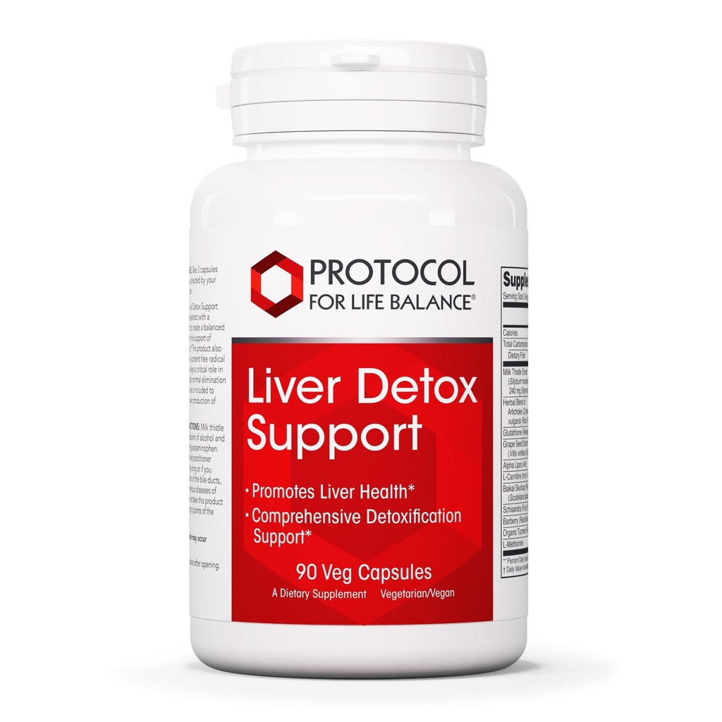 Protokoll Liver Detox Support* - Liver Cleanse Detox* - Glutathione Supplement - Milchdistel & Methionin - Dairy Free & Vegan - 90 Veg Kapseln