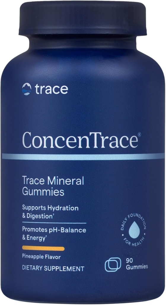 Trace Minéraux ConcenTrace Gummées à croquer Spectre complet Fournir de l'énergie potentielle, du soutien métabolique et de l'humeur.