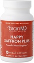 Dr Amen BrainMD Happy Saffron Plus - 90 Kapseln, Paket von 2 - Mit Safranblütenextrakt, Curcumin & Zink - Vegan, Glutenfrei - 60 Gesamt Servierungen