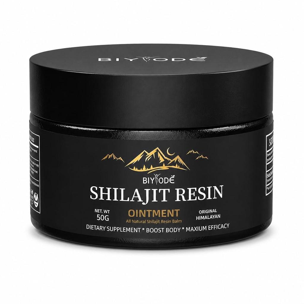 Himalayan Pure Shilajit résine 600mg 100 portions avec l'acide fulvic et 85+ Trace Minerals Vegan non-OGM supplément énergétique pour les hommes et les femmes ancienne formule ayurvédique