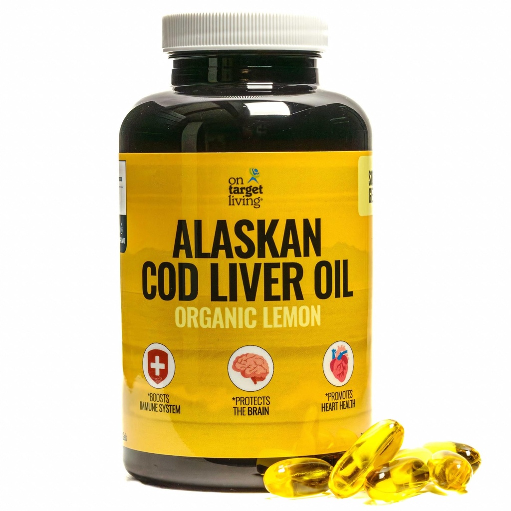 Sur la cible vivant l'huile de foie de morue de l'Alaska 120 gels mous ligne pris dans les États-Unis